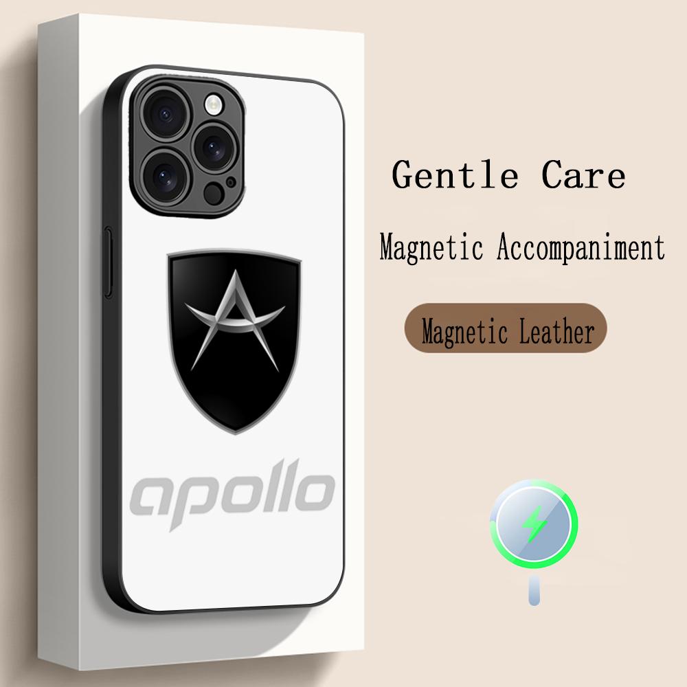 Apollo IE Автомобиль крутой спортивный автомобиль Чехол для телефона Для iPhone 17 16 15 14 13 12 Plus Pro Max Высококачественный Люксовый Magsafe Овечья кожа