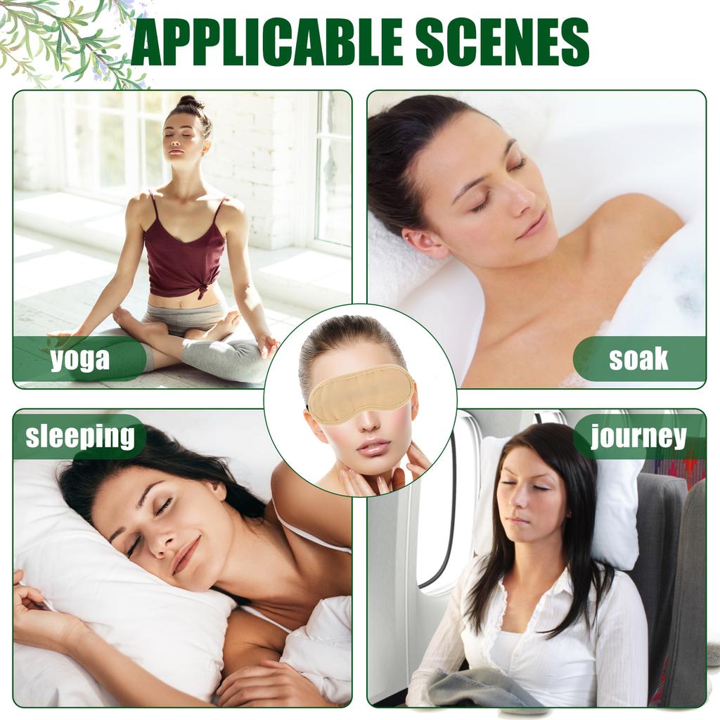 2 шт. Маска для глаз с касторовым маслом, моющаяся, многоразовая, обертывание с эфирным маслом, безмасляная обертывание, с регулируемым эластичным ремешком, мягкая