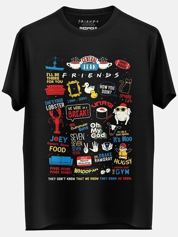 FRIENDS Infographic Friends Official T-shirt