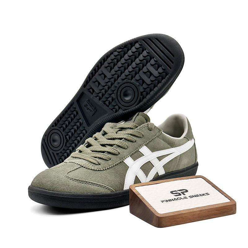 Onitsuka Tiger Tokuten Burnt Green White Black Unisex Low Top Suede Retro Trainer Sneakers 1183A907-300