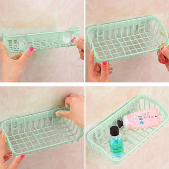 Double Suction Cup Drain Storage Rack