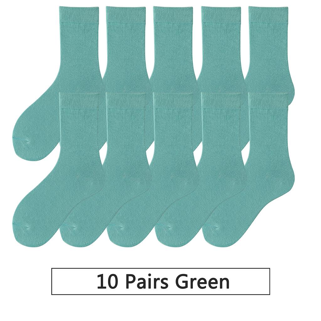 10 пар/лот Новые женские хлопковые носки Мужские носки Однотонные Осенние Весенние Для женских Мягкие Дышащие Разноцветные Девичьи