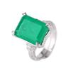 Кольцо Color Treasure Paraiba Emerald Ring Открытое женское прямоугольное