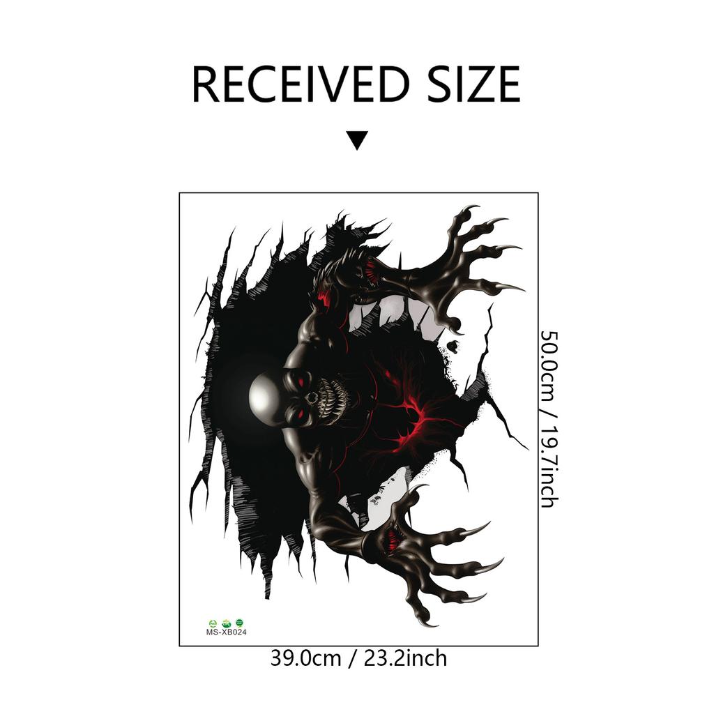 3D Хэллоуин Наклейки на стену Привидение Хэллоуин Наклейки на стену Пол Украшения Съемные Страшные Украшения для Окна Стены Пола