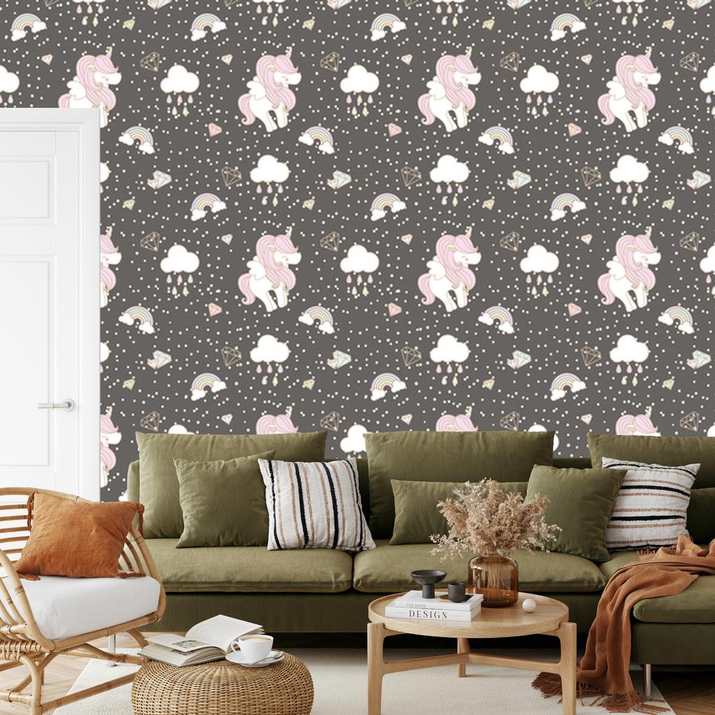 Sleeping Unicorns Wallpaper for Living Room and Bedroom 50x1000