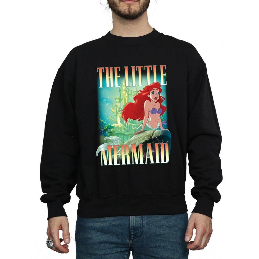 Disney Mens The Little Mermaid Ariel Montage Sweatshirt