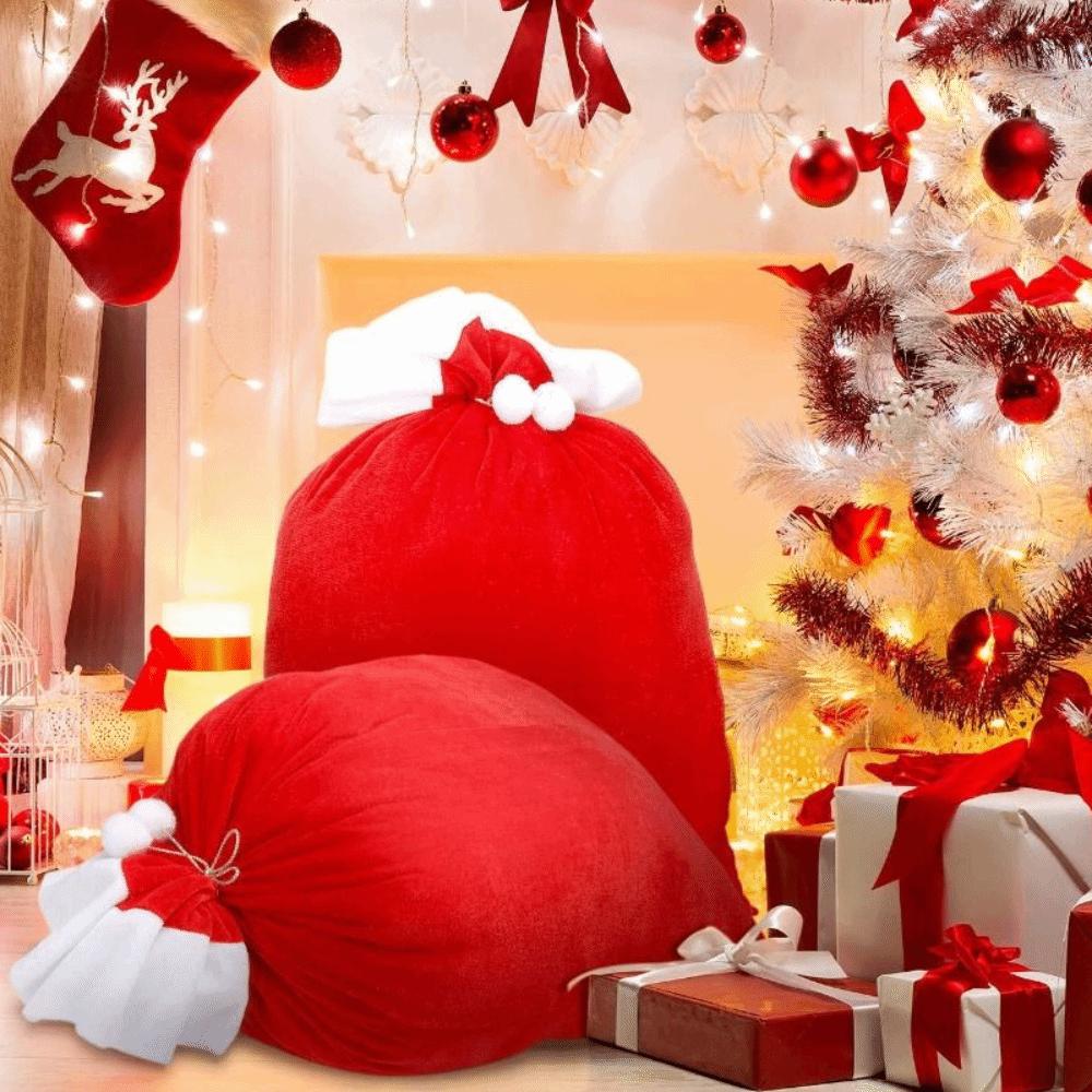 Creative Extra Large Christmas Bag Huge Candy Bag Easy Packaging Plush Storage Pouch  Holiday Gifts