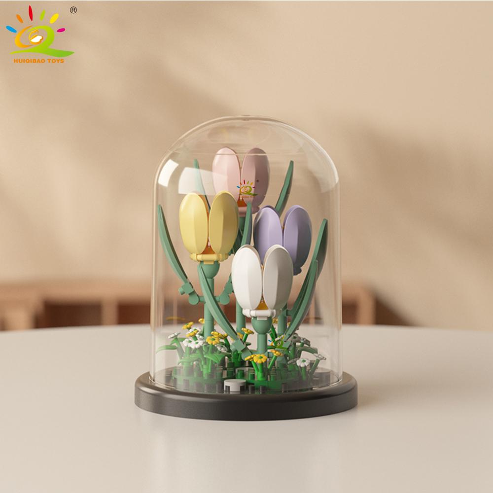 Moc Вечный букет Витрина Микро Строительный Блок Цветок Модель DIY Домашний Настольный Растение Декорация Кирпичная Игрушка Для Детей