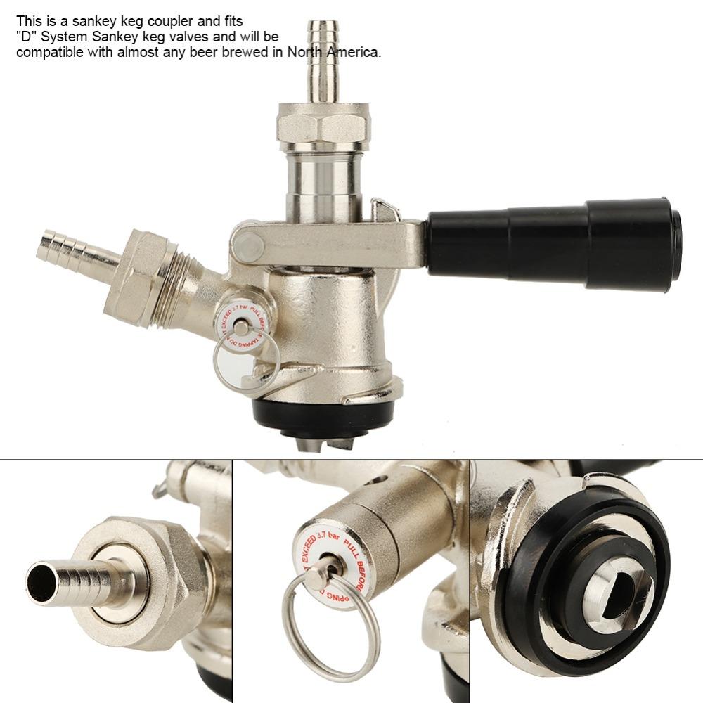 7 piece Hose Clamp Safety Pressure Relief Valve Keg Coupler D System  US Domestic Beer