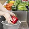 Thickened Stainless Steel Sink Drain Basket Rice Sieve Wash Kitchen Basin Food Washing Bowl Strainer Colander Mesh Strainer
