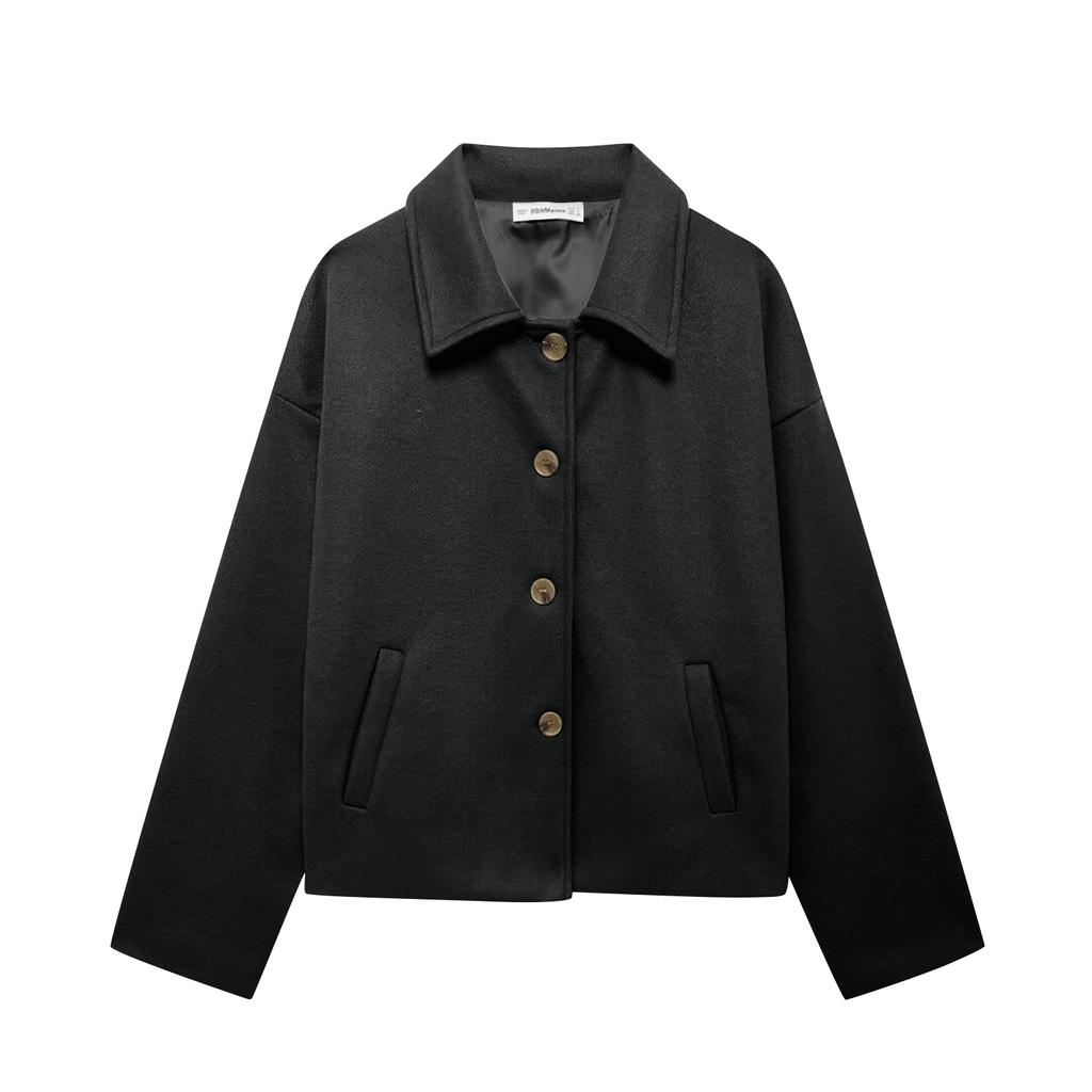 Женская модная повседневная блузка с длинными рукавами на пуговицах, однотонная, куртка куртка куртка