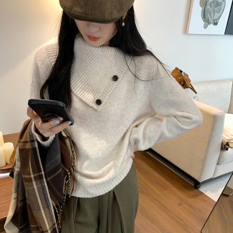 Women's Wool Turtleneck Knit Sweater, Long Sleeve, Autumn/Winter 2026, New Arrival