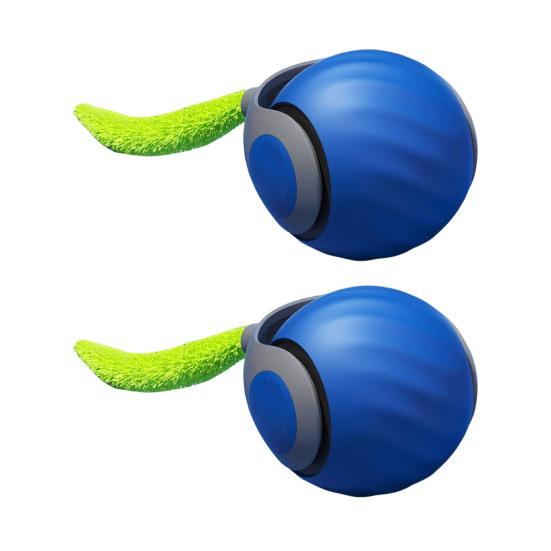 2 шт. Интерактивная игрушка-мяч для кошек, перезаряжаемая через USB, катящийся мяч, два режима скорости, автоматически движущийся умный мяч, игрушка для кошек