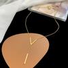V-Shaped Personality Pendant: Titanium Steel Necklace, Autumn 2024 Trend, Light Luxury Clavicle Chain