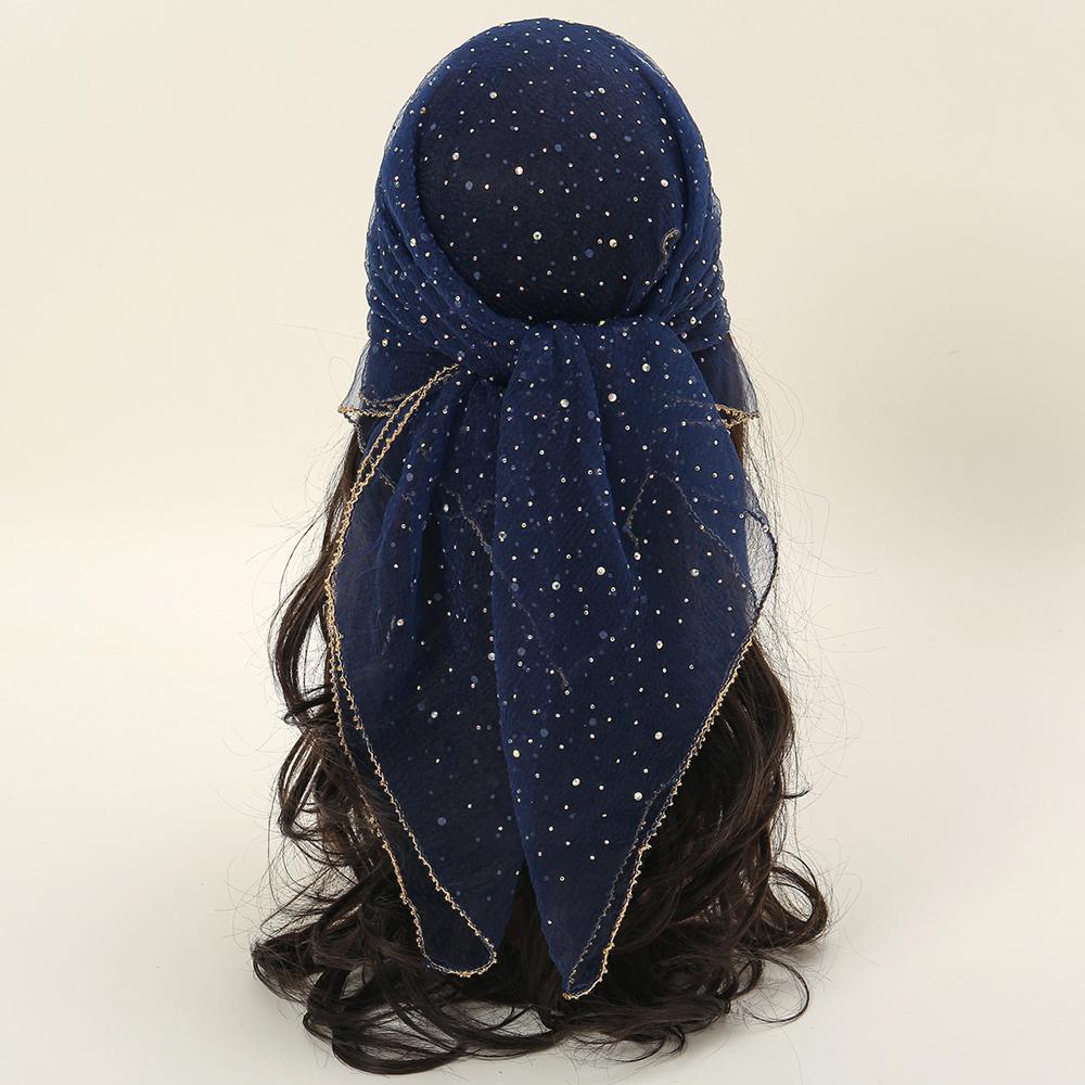 Women's Glitter Decor Elegant Scarf Casual Trendy Scarf for Daily Wear Versatile Exquisite Scarf for Birthday Gift Turban Hijab