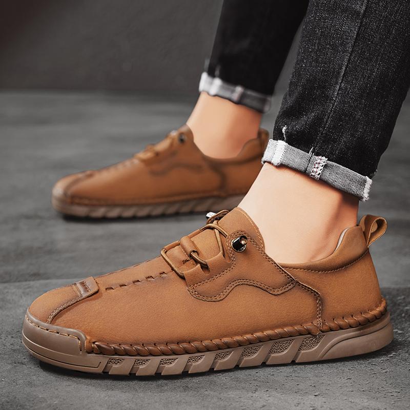 Fashion Fashionable Autumn Men Comfortable One Foot Handmade Soft Soled Casual Shoes Outdoor Men's Breathable and Non Slip Sports Shoes