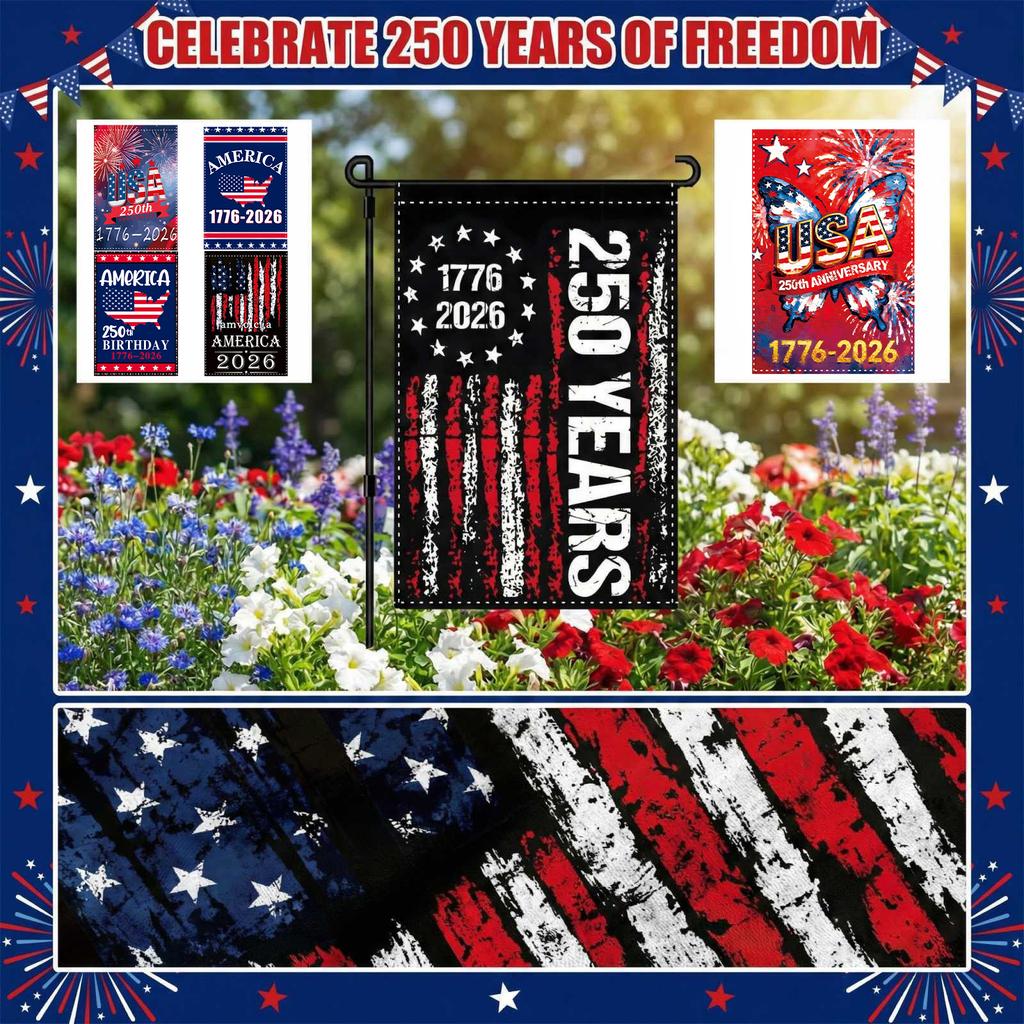 Decorative Garden Flag For The 250th Anniversary Of The United States