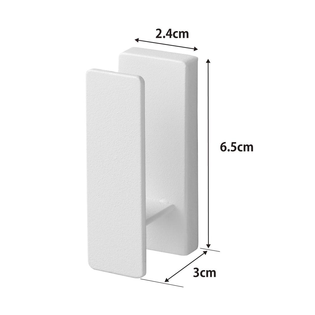 Yamazaki Tower Wall Set of Compatible with X D3 X Hook Drywall Tweezers and Wood Wall Inconspicuous 1688 Hooks, 3, Drywall, White, W2.4 H6.5cm (Each