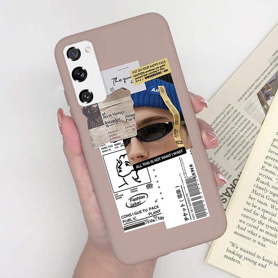 Case for Fundas Samsung Galaxy S20 FE S 20 FE S20FE Case Samsung S20 FE Phone Silicone Flower Cute Soft Back Cover Cases Bumper