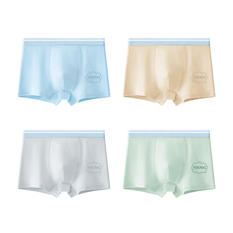 City Beauty 95% Хлопок Синьцзяна Подростковые Мужские Трусы-боксеры (4-Pack)