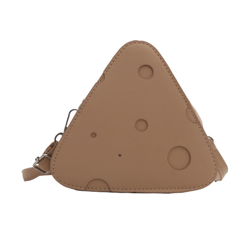 Niche design 2024 новый модный милый мини-треугольный мешок с дырочками для сыра, помада, наушники, сумка-мессенджер для сменной сумки