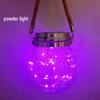 Solar-Powered Outdoor Garden Hanging Light - Glass Mason Jar Christmas Decoration