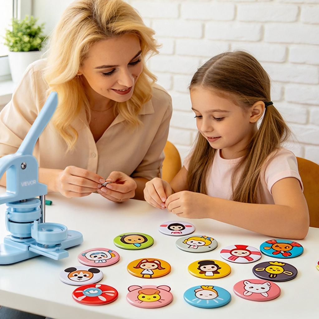Button Maker Supplies 100 Sets 2.95 in / 75 mm Pin Back Button Parts, with Metal Backs, Metal Shells, Clear Mylar Films, and Blank Circle Papers, for