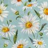 Royal Samt Stoff Polyester Zum Nähen - Motiv Aquarell Gänseblümchen
