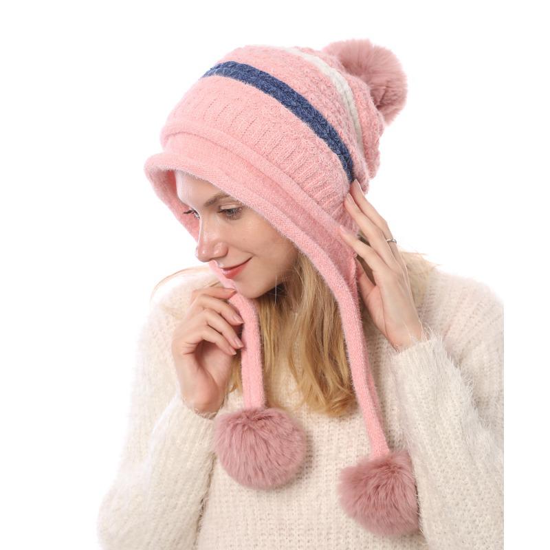 Вязаная шапка женская осень-зима с толстым бархатом, тепло, защита от холода, мягкая вязаная шапка из синели, защита ушей