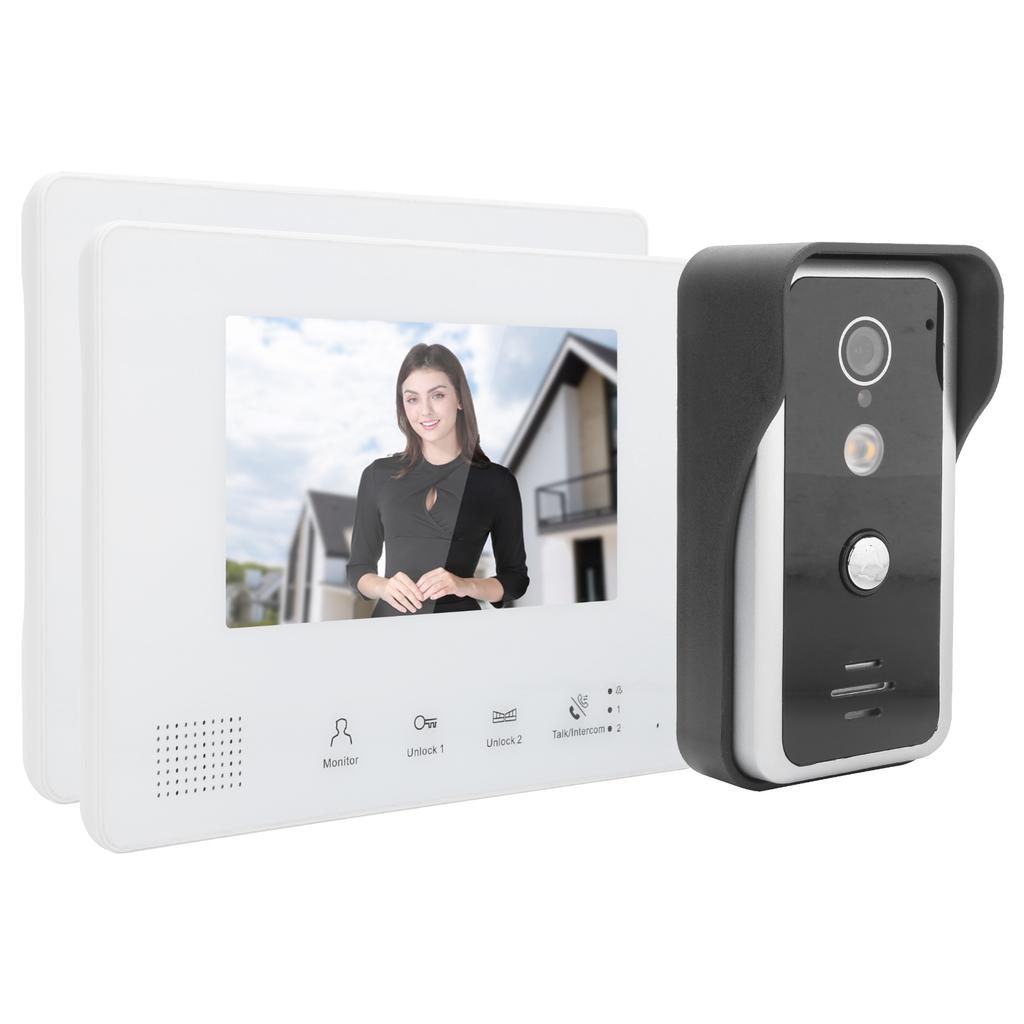 2-проводная система видеодомофона 7 дюймов 2 монитора 1000TVL камера ночного видения домашний интерком 100-240 В