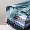 Мужская рубашка в стиле business casual, смесовая шерсть, без складок, с длинным рукавом
