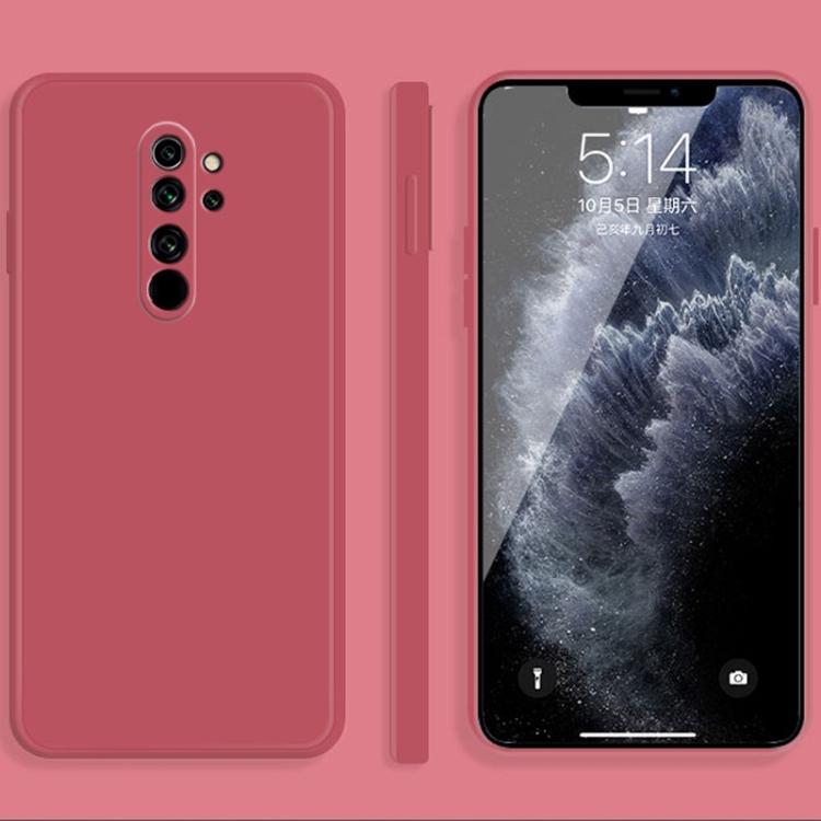 Для Xiaomi Redmi Note 8 Pro Чехол-бампер из имитации жидкого силикона, однотонный, с прямыми краями, противоударный, с полной защитой