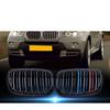 1 пара передних решеток для BMW X5/X6 E70 E71 2008-2013 г. глянцевые матово-черные решетки радиатора 'ноздри' из углеволокна замена решеток переднего бампера