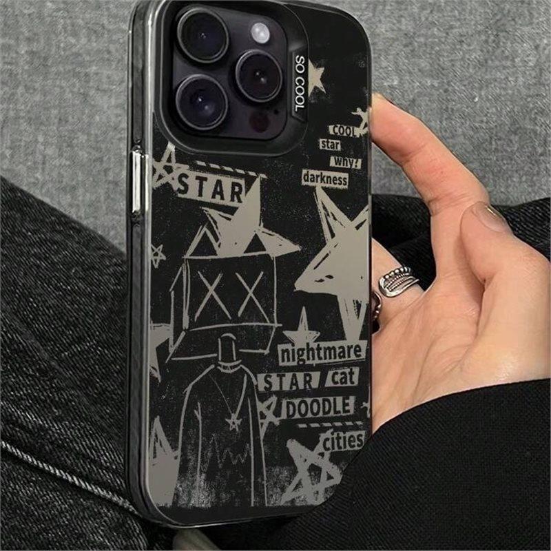 Популярный звездный чехол, подходит для серии Apple iPhone15, всесторонний чехол с защитой линз от падения