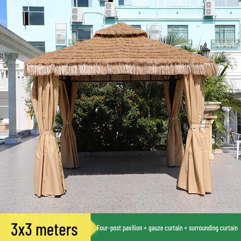 Садовая соломенная беседка Jundingying 3x3 м
