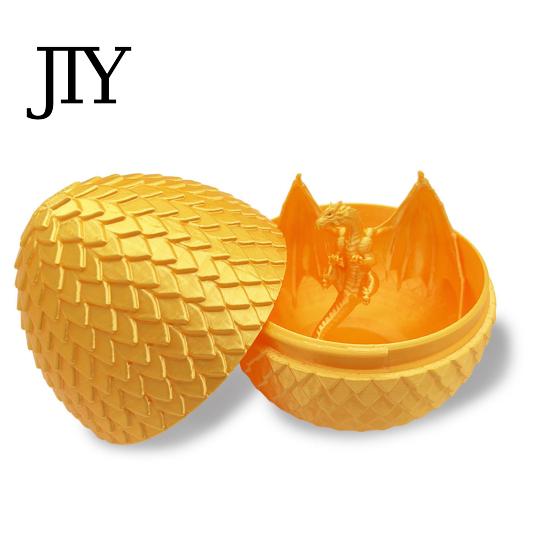 Dragon Desk Ornament 3D Printed Flying Figurine, Shape TV & Computer Office Decor Monitor Decoration, Egg Toy with Inside Model