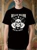 Графическая футболка Willie Nelson "Born for Trouble" - Ретро Черная Хлопковая Футболка с Дизайном Черепа и Звезд