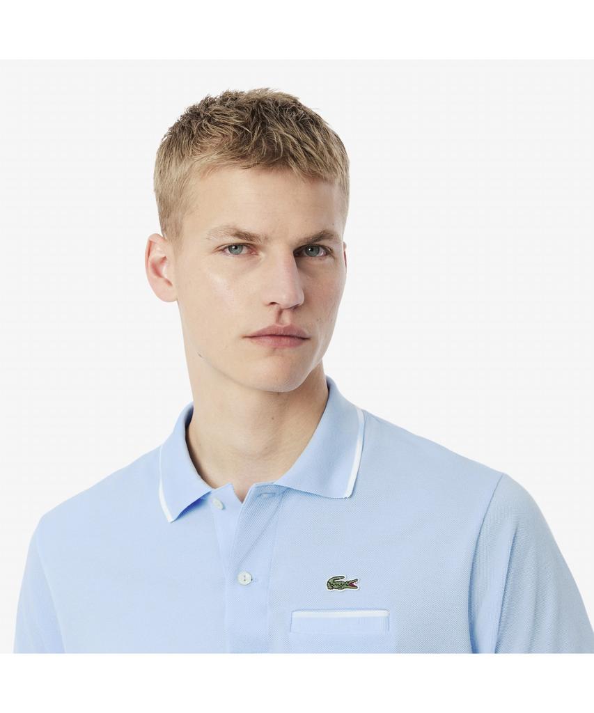 LACOSTE Мужская футболка-поло с карманом и контрастной отделкой, короткий рукав Ph9838-55Gfv2