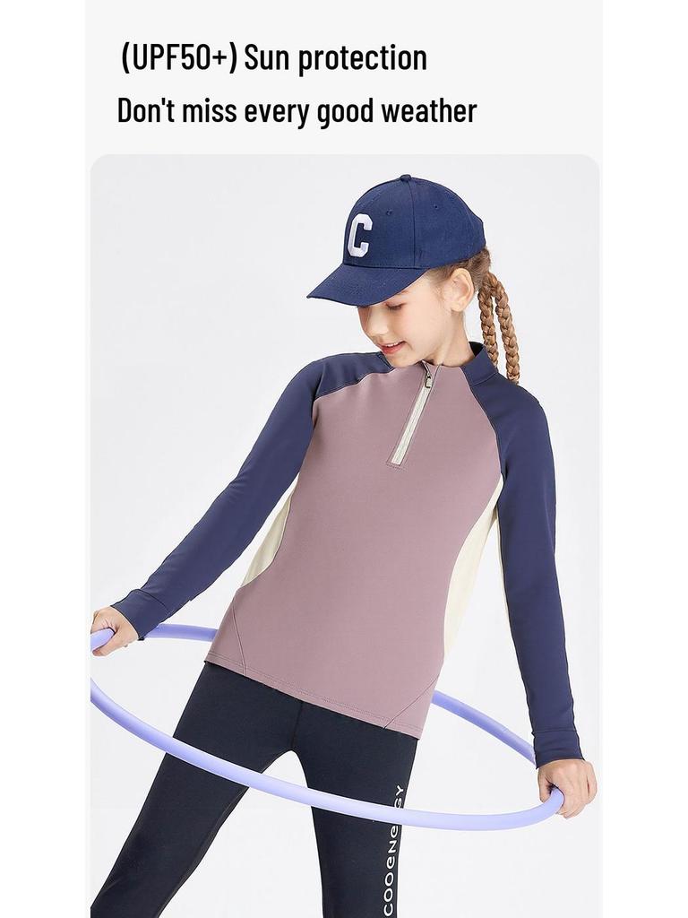 25 Новых спортивных футболок с длинным рукавом для девочек в стиле колор-блок - Модные базовые вещи для повседневной носки весной/осенью