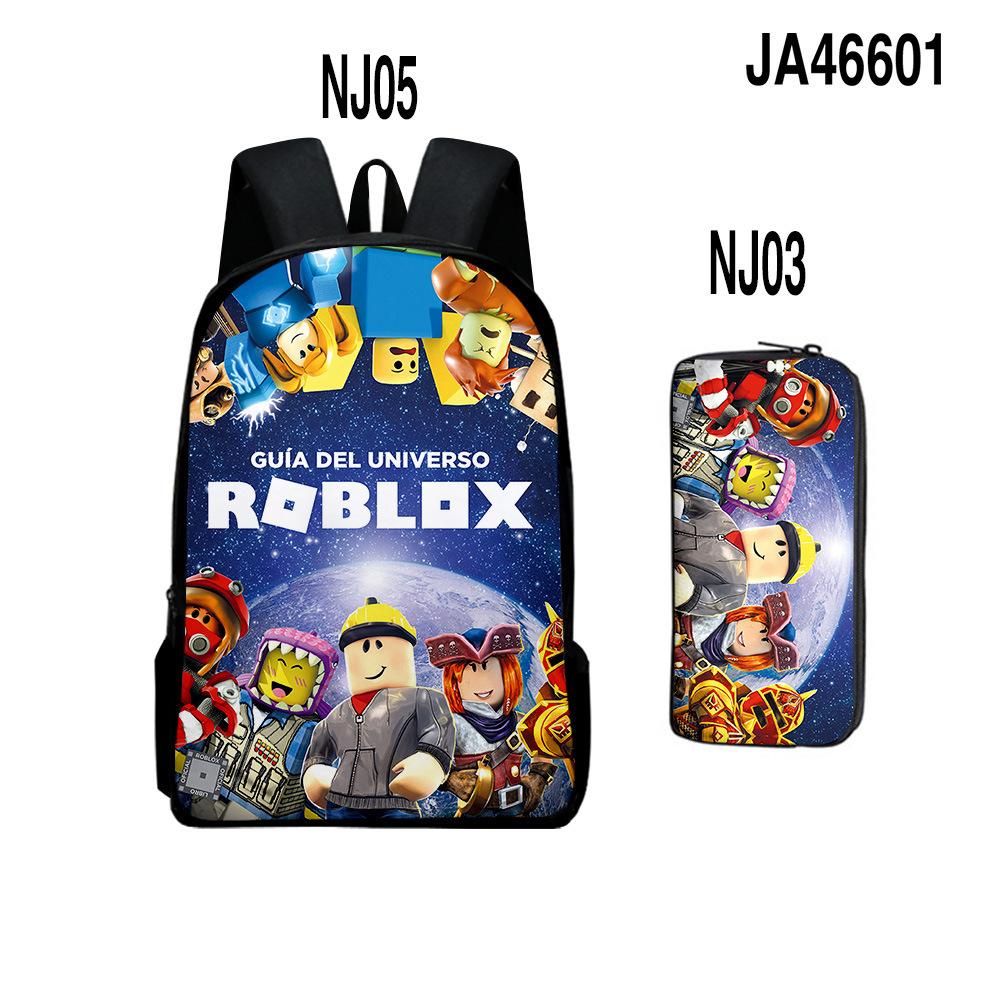 Двухсекционный набор Roblox, Школьная сумка для начальной и средней школы, Детский рюкзак, Рюкзак с мультяшным персонажем.