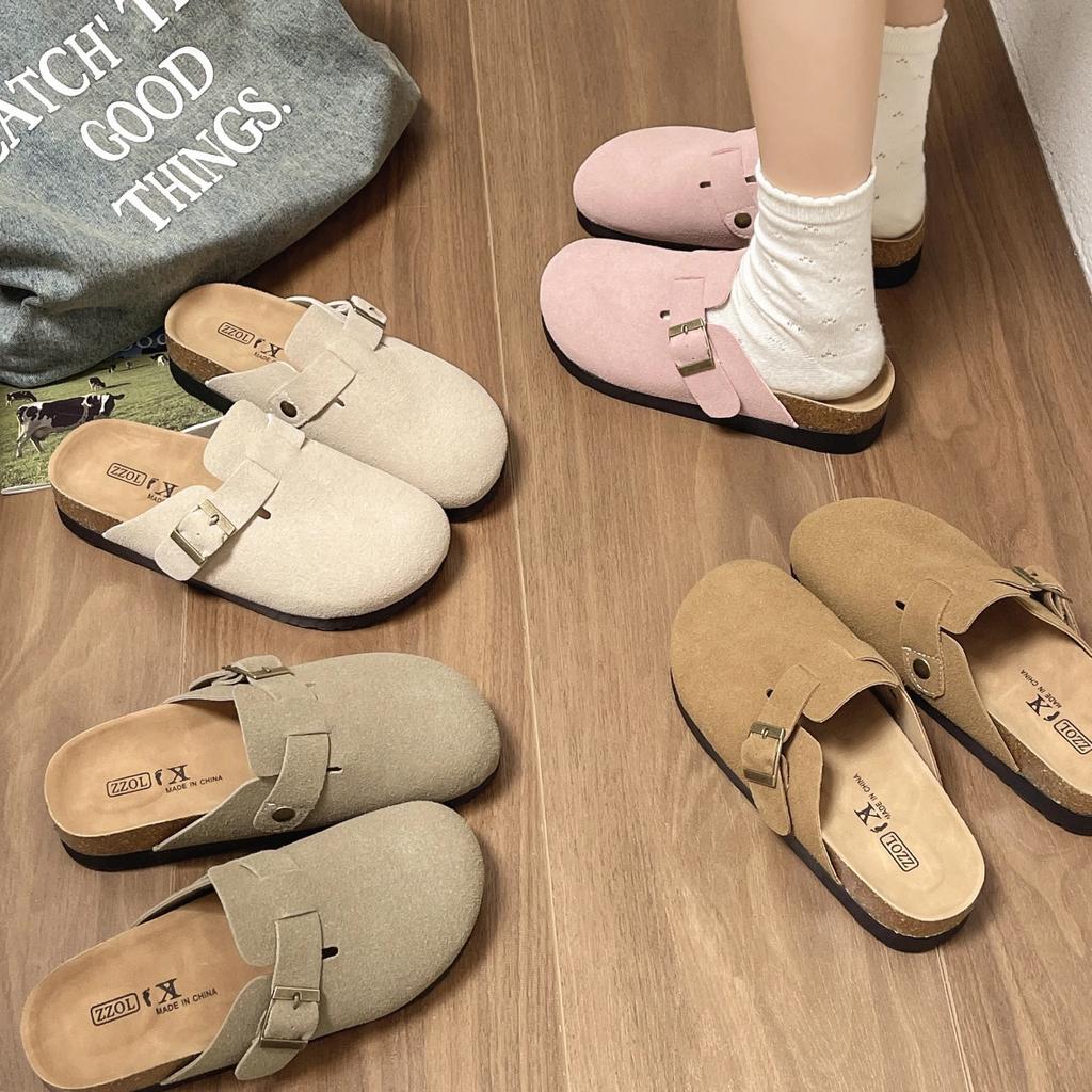 2024 2024 летние тапочки женские пробковые тапочки классические для женщин мюли 2024 кожаные уличные мягкие пляжные тапочки