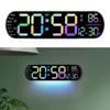Цифровой будильник со светодиодным дисплеем, временем, календарем и датой, регулируемая яркость, большой дисплей для класса