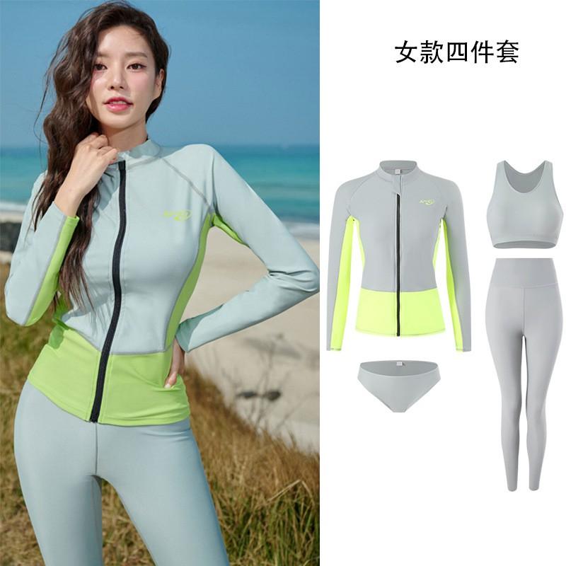 High Elastic Nylon Snorkeling Suit Men Women Quick Dry UV Protection Long Sleeve Rash Guard Set