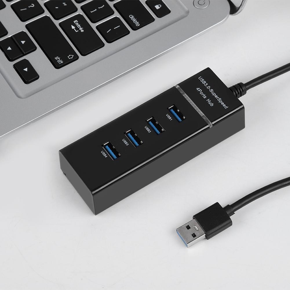 4-портовый USB3.0 ХАБ Док-станция для зарядки 5 Гбит/с Адаптер зарядного хаба для телефона/планшета/ПК/Windows