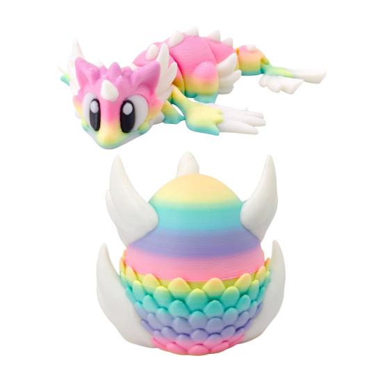 Коллекционное мини-яйцо с драконом, напечатанное на 3D-принтере, с подвижным драконом внутри