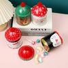 Cute Christmas Hat Iron Storage Tin Box Christmas Tinplate Candy Box Cookie Chocolate Gifts Packging New Year Xmas Decoration