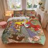 3pcs Aurora Sleeping Beauty Printed Quilt Set - Soft and Comfortable Quilt Cover for Bedroom, Guest Room and Dormitory Decorative Bedding Set 1 D