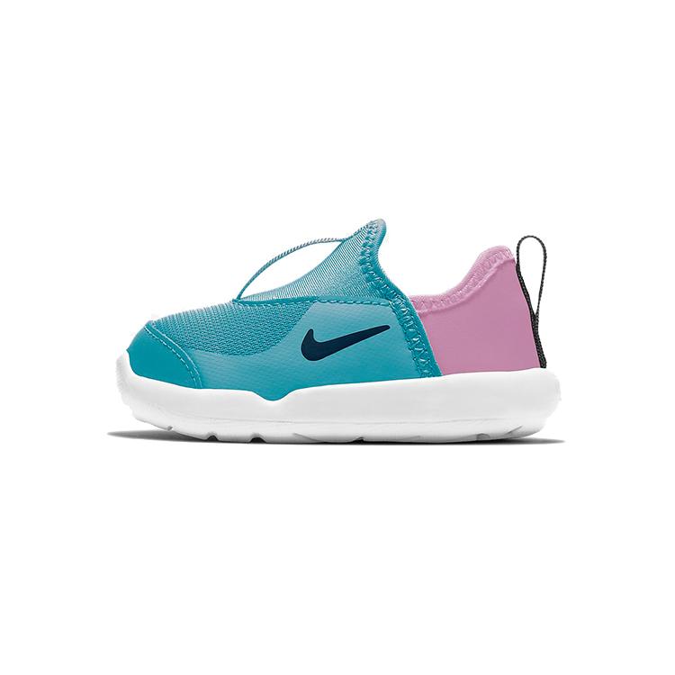 Nike Lil' Swoosh Abrasion Resistant Low top Sports Casual Shoes Blue Pink Infant And Toddler AQ3113-407