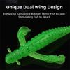 8Pcs Ribbed Body Soft Fishing Lure Lifelike Artificial Swimbait T Tail Swimbait  Fresh Salt Water