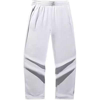 Повседневные Простые Однотонные Прямые Теплые Вязаные Спортивные Штаны Женские брюки Серый 162448325RN-3